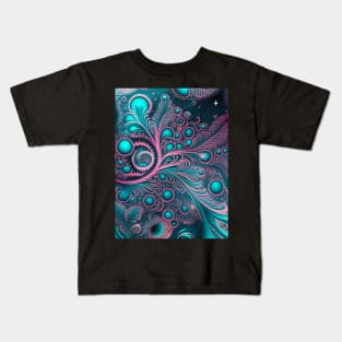 Other Worldly Designs- nebulas, stars, galaxies, planets with feathers Kids T-Shirt